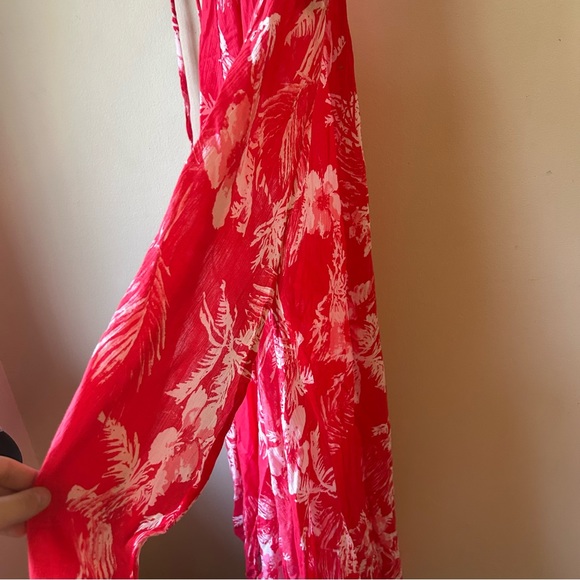 Free people raspberry lilies floral dress - Picture 8 of 9